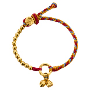 十里间【两世欢】文艺新中式手工编织沙金莲蓬手链小清新手串