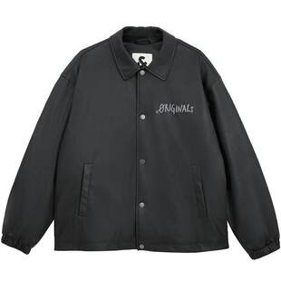 【轻薄羽绒服】杰克琼斯男春季宽松PU皮衬衫式教练夹克外套短款男