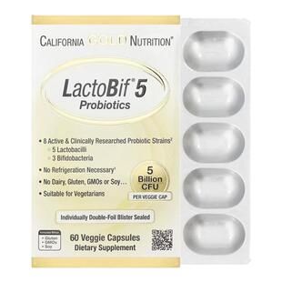 CGN加州黄金益生菌美国进口呵护肠胃LactoBif650亿益生菌胶囊60粒