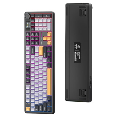 狼蛛F108pro机械键盘客制化电竞游戏无线2.4蓝牙三模RGB侧刻键帽