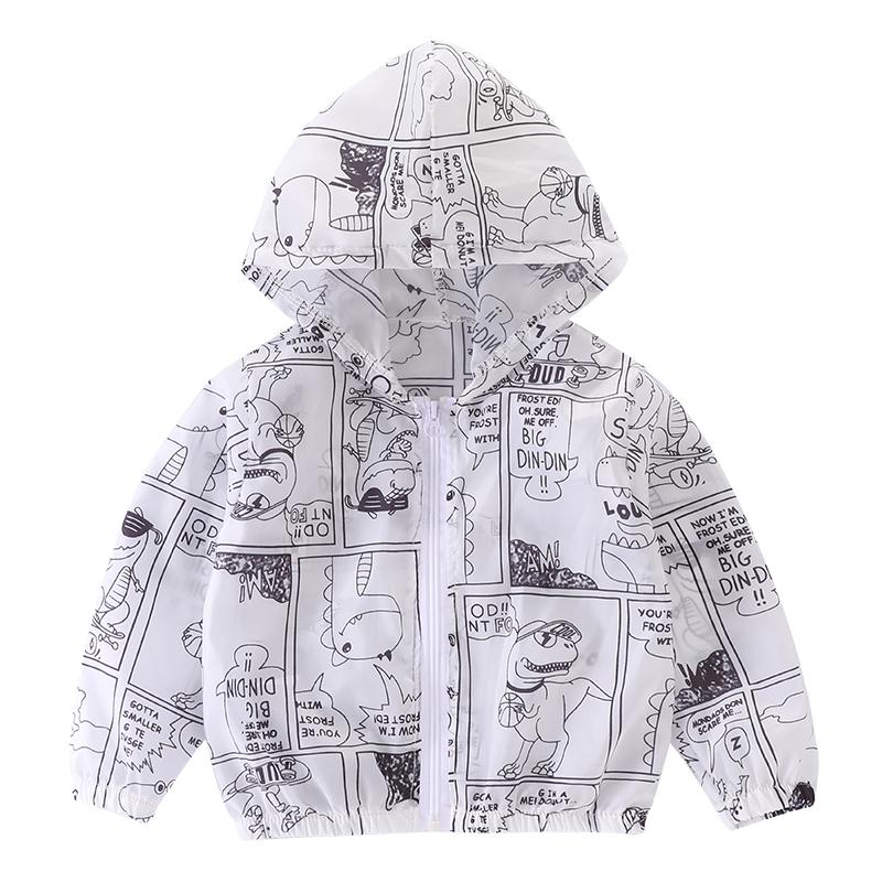 儿童夏季防晒衣轻薄透气女童皮肤衣小童宝宝洋气休闲连帽薄款外套