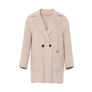 【门店同款】海尔曼斯秋冬羊毛双面呢大衣外套通勤休闲