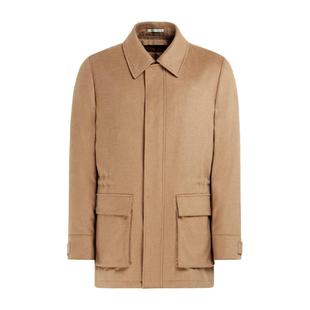 SUITSUPPLY中棕色骆驼绒男士猎装夹克外套休闲户外