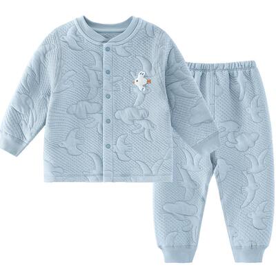 婴蓓依秋冬款家居服夹棉保暖套装