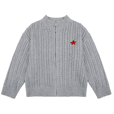 儿童毛衣男童针织开衫外套2025新款男孩秋装上衣红色线衣韩系童装