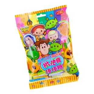 迪士尼秋梨膏枇杷膏棒棒糖48g袋玩具总动员卡通造型棒棒糖果零食