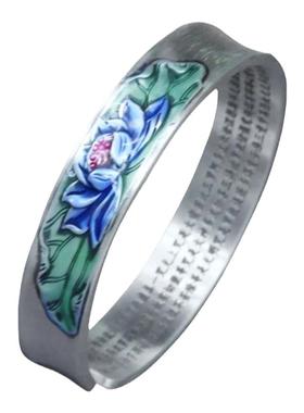 明日足银999民族风女莲花手镯