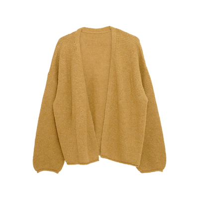 荒荒家卷边毛衣外套针织开衫