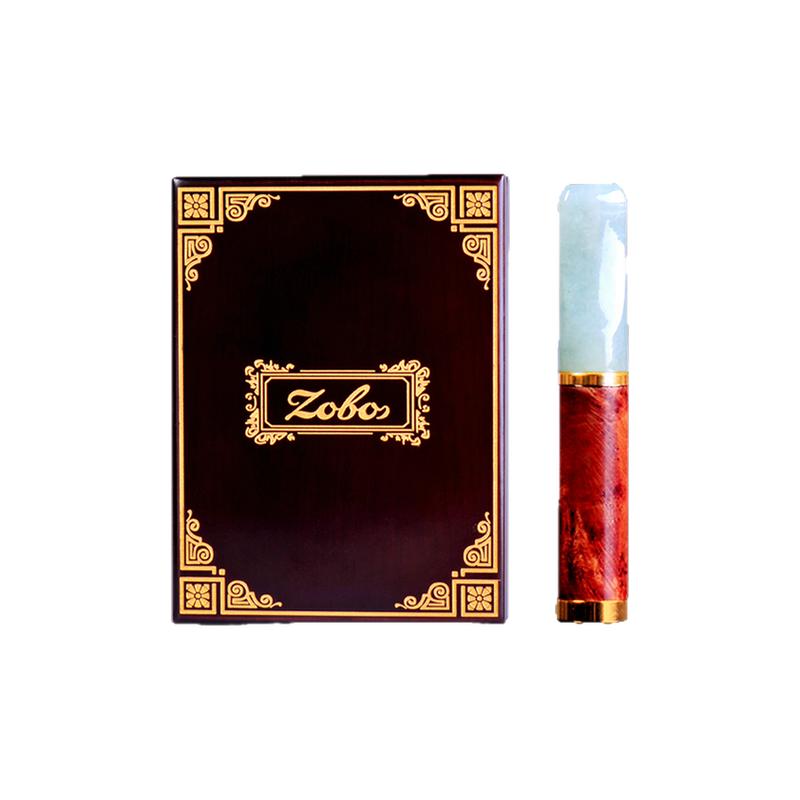 ZOBO过滤嘴玉烟嘴天然翡翠石楠木正牌过滤器循环型可清洗男士礼品