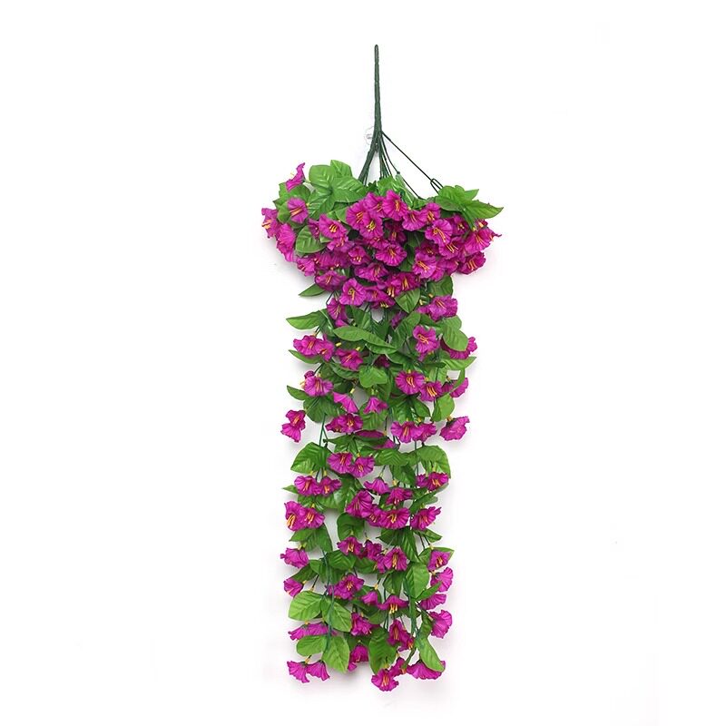 仿真牵牛花藤蔓吊兰墙壁挂假花