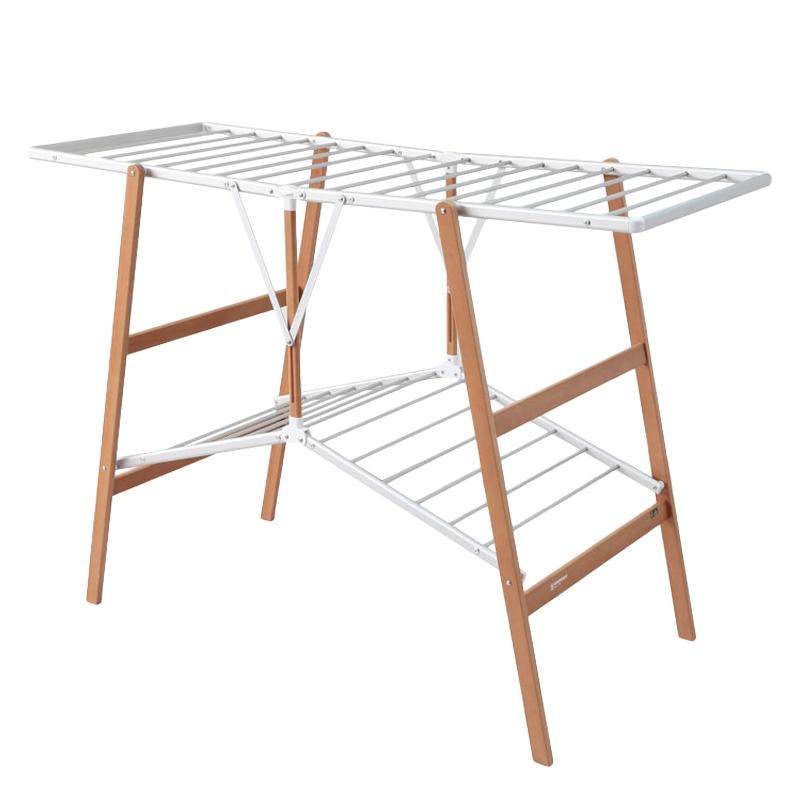 利快意大利实木晾衣架落地可折叠家用卧室内外晒衣架阳台凉衣神器