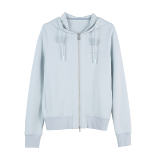 云上生活【晴川】空气棉正肩连帽拉链短款外套2026春季新款上衣女