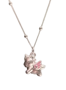 S925纯银独角兽锁骨链女友礼物