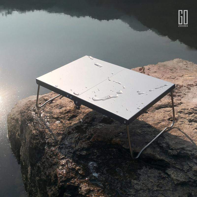 户外迷你小折叠桌超轻铝合金露营小桌子便携式野营茶几桌烧烤桌