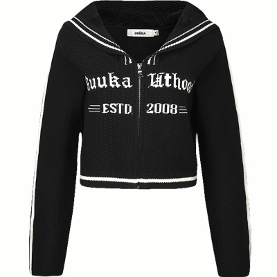 GUUKAHERO黑色开衫毛衣