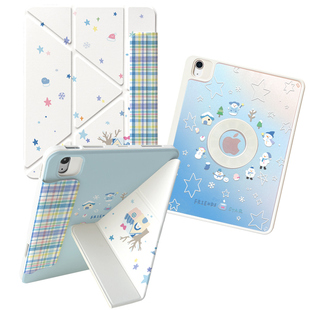 morock【镭射款×圆环磁吸拆分】苹果平板ipad保护壳适用air6/7保护套无笔槽pro11壳子air5Y折新mini7带笔槽