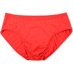 2条健将三角内裤细边大红色结婚喜庆本命年竹纤维中腰男纯色裤头