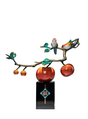 平安喜乐苹果摆件大气装饰品