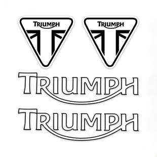 适用凯旋Bobber改装油箱贴纸street TWIN立体反光LOGO T120头盔贴