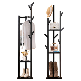 挂衣架落地式卧室衣帽架置物家用床头晚上放衣服神器简易衣柜开放