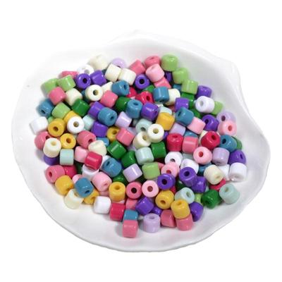 亚克力渐变彩色圆柱形手工珠子