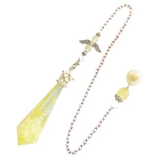 现货鱼籽铺天然黄水晶灵摆项链金宝儿原石切割吊坠原创幸运守护你