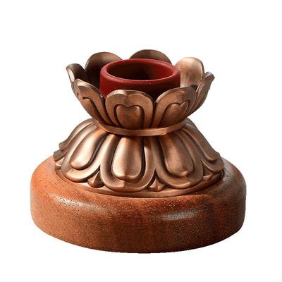 客厅家用手持转动筒实木底座摆件