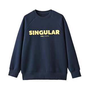 160-180码 中大童男女童加绒秋冬印花圆领卫衣 青少年 冬款卫衣