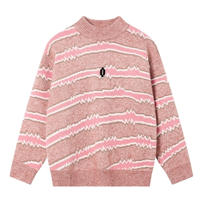 韩范半高领条纹内搭加厚针织毛衣