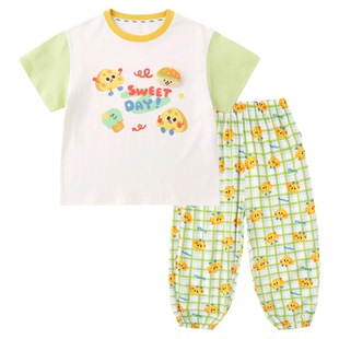 嘟嘟家儿童套装宝宝薄款两件套男童女童夏季短袖裤子婴儿童装衣服