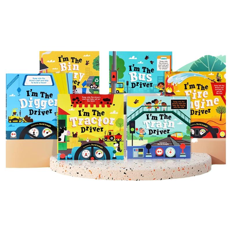 牛津精品 加油吧小司机 英文原版绘本 I'm The bus train digger Bin Lorry Driver 交通工具职业认知图画书 平装Oxford大学出版社