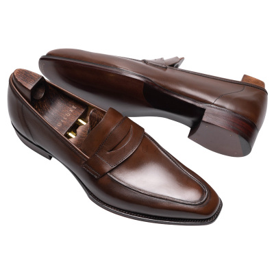英国George Cleverley手工便士乐福皮鞋男固特异工艺Penny loafer