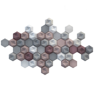 几何形墙砖模具装饰背景墙石膏砖六边形硅胶模具北欧混凝土工业风