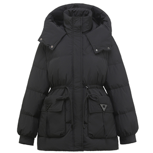 胖莹莹大码女装2025冬季多巴胺少女感减龄加肥保暖加厚连帽羽绒服