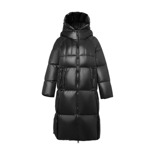 AIMISS爱美斯90鹅绒服长款连帽羽绒服女冬季巨好看的冬装羽绒服