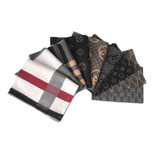 仿羊绒保暖围巾男士商务通用百搭韩版休闲2024秋冬仿羊毛围脖送礼