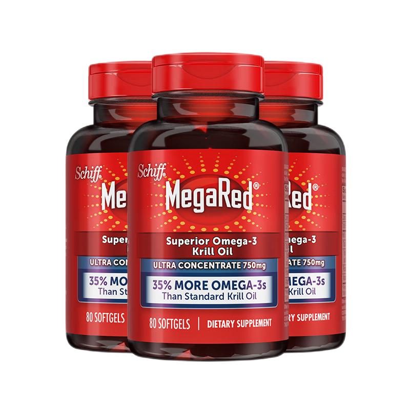 MegaRed脉拓omega3磷虾油鱼油3瓶