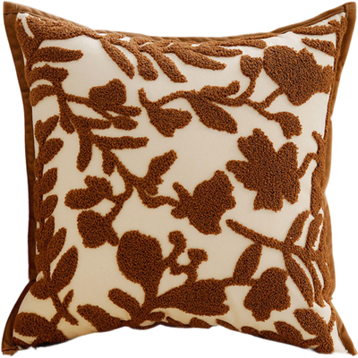 美拉德咖啡色棕色奶油风叶子抱枕