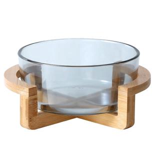 自助餐展示盘轻奢水果捞玻璃碗沙拉干果碗日式简约网红冰镇果酒桶