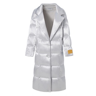 KELLY TINA  恒温舱科技感被子羽绒服女冬季长款银色保暖时尚鹅绒