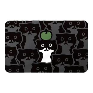 卡通黑猫浴室地垫厕所卫生间门口吸水速干脚垫软硅藻泥防滑地毯