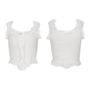 palavas刘亦菲古力娜扎同款芭蕾风背心蕾丝胸衣绝美吊带上衣原创