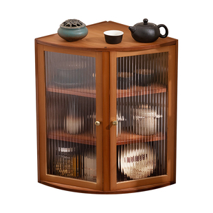 新中式博古架桌面杯架茶桌置物架桌上紫砂壶茶具摆放架子多层实木