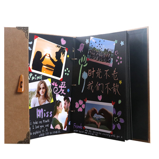 相册本diy时光手工情侣相册本纪念册家庭定简约大号插页式复古风