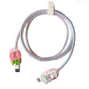 适用苹果oppo华为小米vivo数据线保护套 充电器头 断裂修复防折断