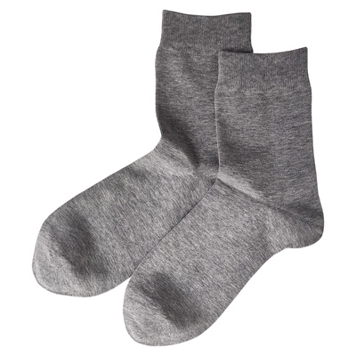 维织长绒棉袜子男秋冬中厚精梳棉中筒袜抗菌防臭无骨缝头手工对目