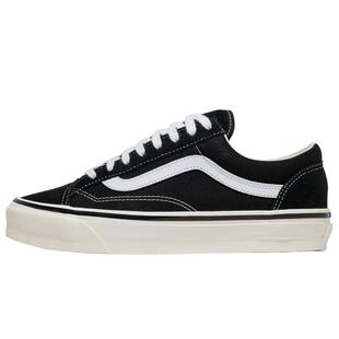 Vans Premium Old Skool 36高阶黑白麂皮帆布休闲板鞋VN000E8VBPT