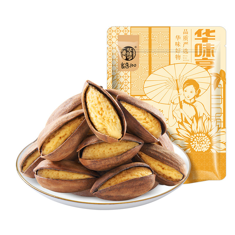 【华味亨_开口香榧500g】榧子新货香菲坚果大籽香妃老树诸暨特产