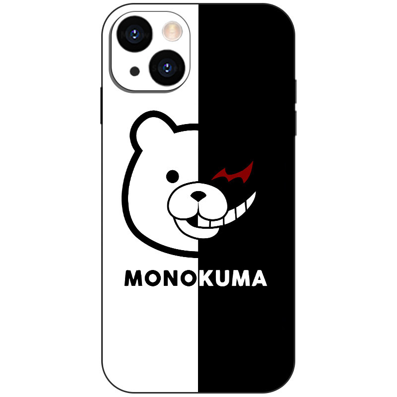 黑白熊弹丸论破手机壳适用iPhone17小米15/14华为VIVO动漫OPPO液态硅胶13磨砂磁吸MagSafe苹果16ProMax二次元