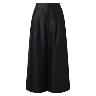 【非遗香云纱】歌莉娅真丝裤子女2025秋季休闲阔腿裤桑蚕丝九分裤